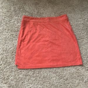 Coral mini skirt